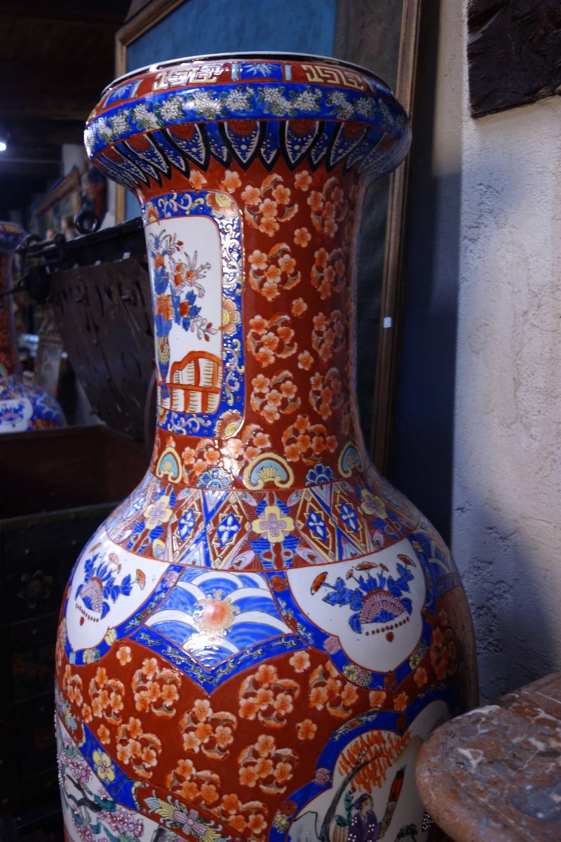 Large Pair Of Asian Vases, 165 Cm-photo-4