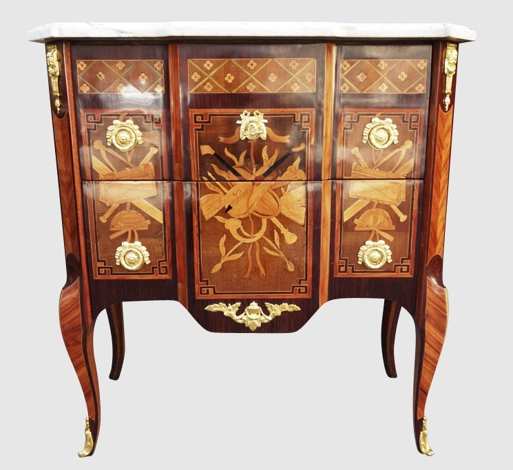 Commode Transition Estampillée Louis-noël Malle, XVIIIe Siècle-photo-2