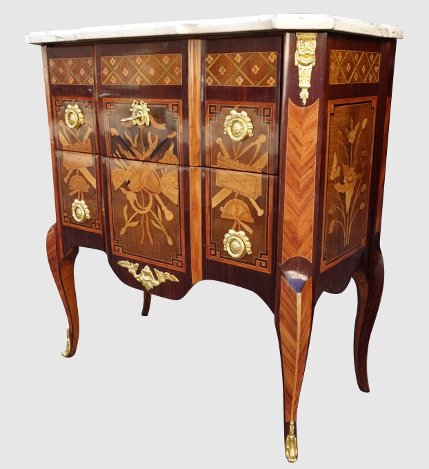 Commode Transition Estampillée Louis-noël Malle, XVIIIe Siècle-photo-3