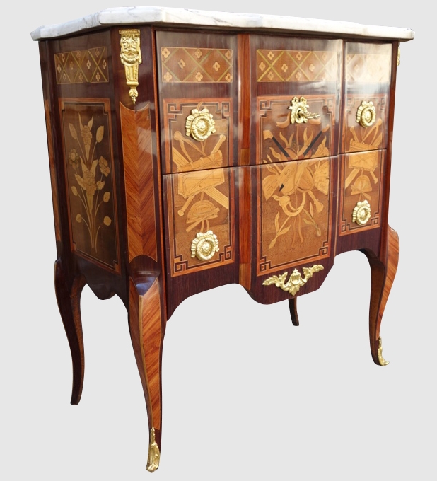 Commode Transition Estampillée Louis-noël Malle, XVIIIe Siècle-photo-4