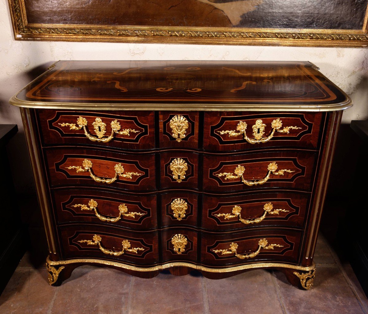 Commode Louis XIV En Marqueterie-photo-8