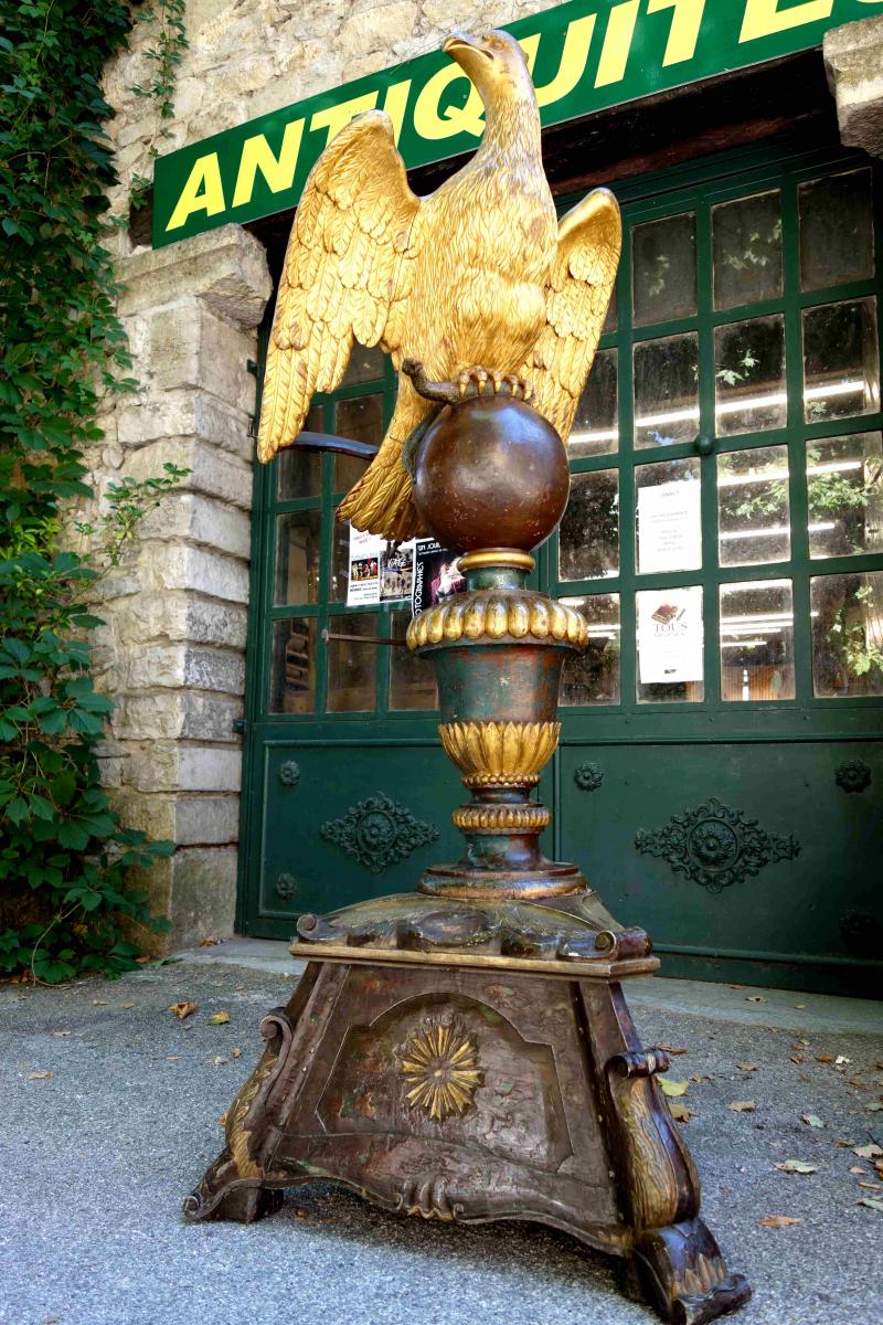 Large Lectern In The Golden Wood Eagle, Eighteenth Century-photo-4