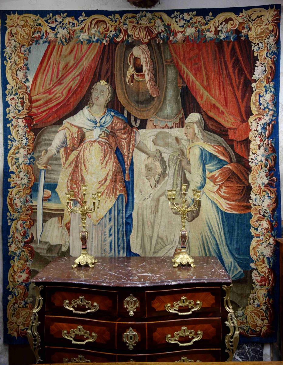 Tapestry Representative Judith And Holofernes, 17th Century-photo-2