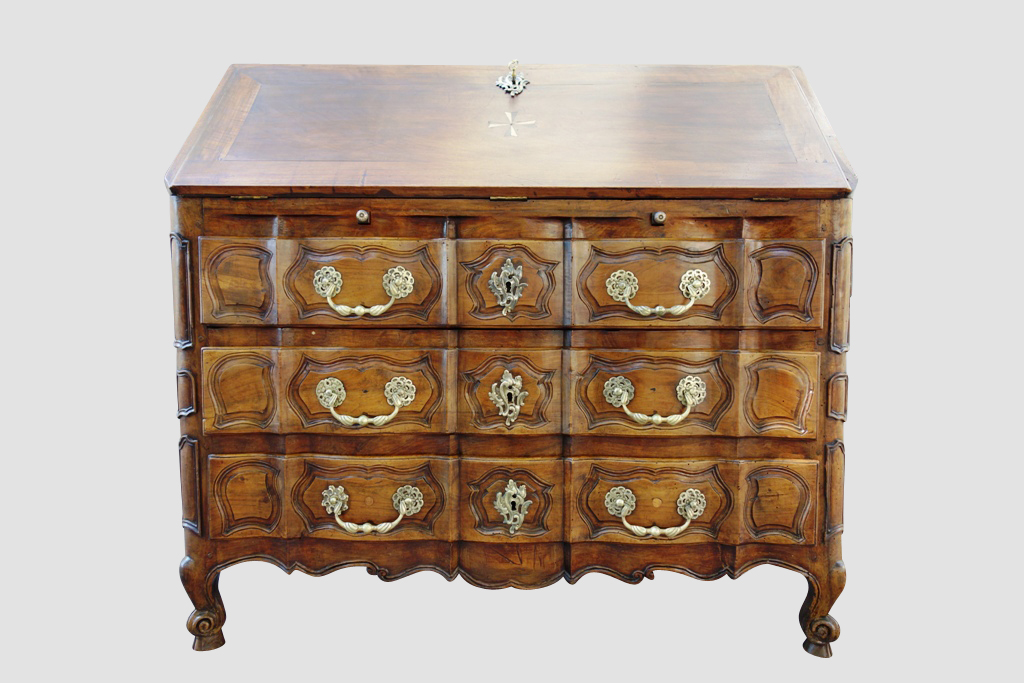 Bureau Scriban Provençal En Noyer, XVIIIe