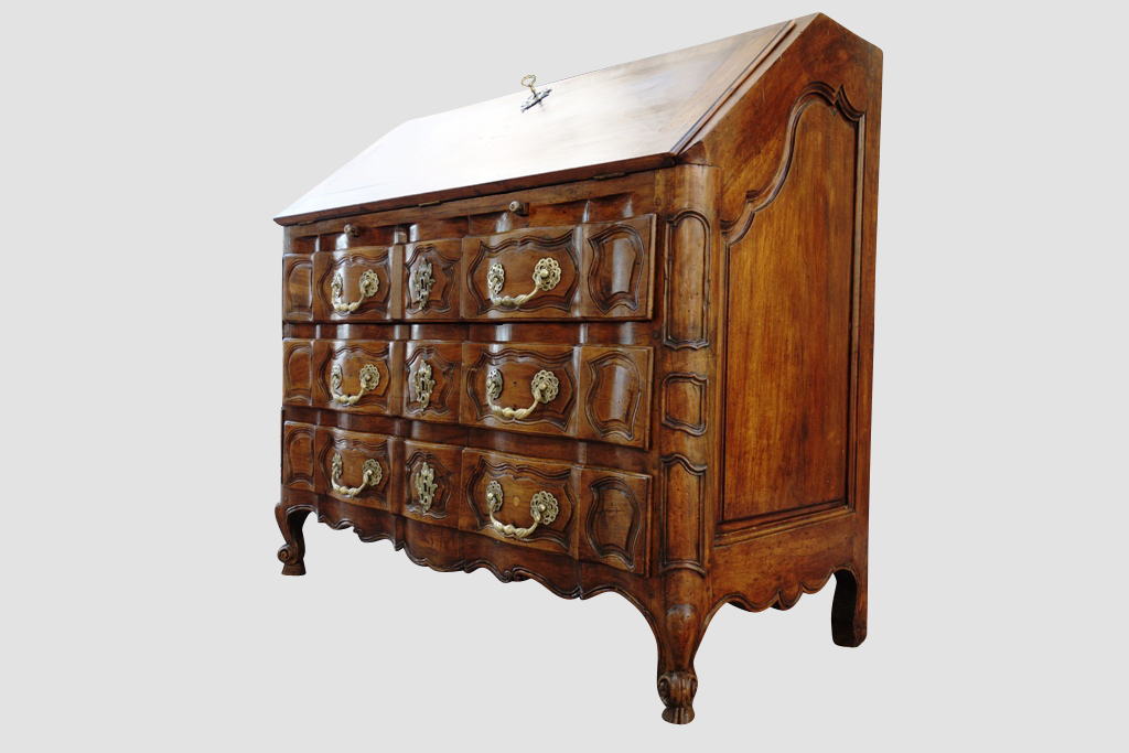 Bureau Scriban Provençal En Noyer, XVIIIe-photo-3