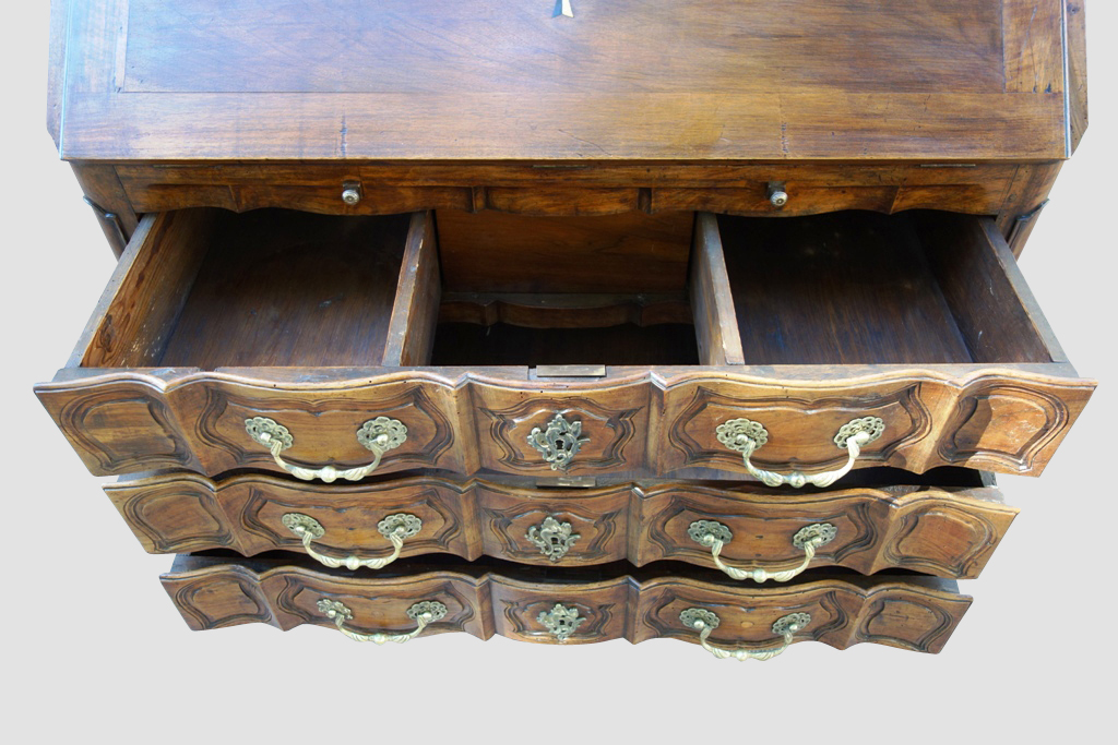 Bureau Scriban Provençal En Noyer, XVIIIe-photo-4