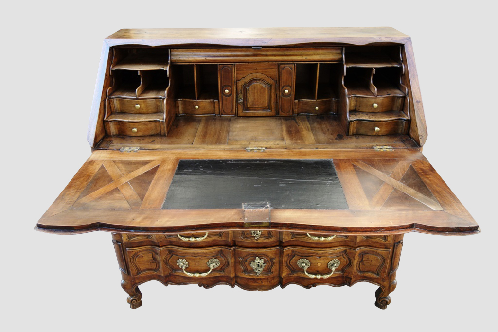 Bureau Scriban Provençal En Noyer, XVIIIe-photo-1