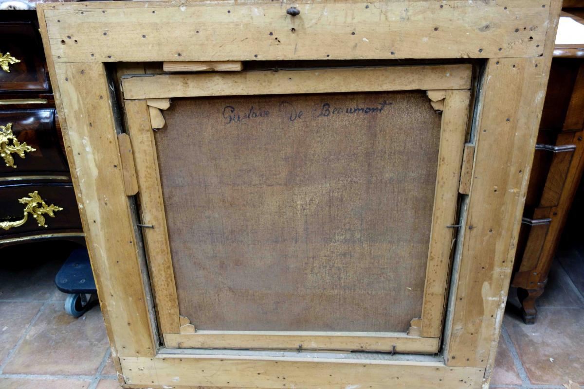 Signed Tondo: The Virgin On The Chair After Raphael, 1 Meter-photo-4