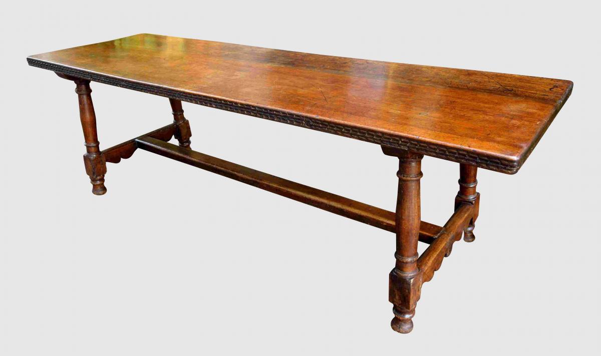 Grande Table De Communauté En Noyer, 250 Cm, XVIIIe-photo-3