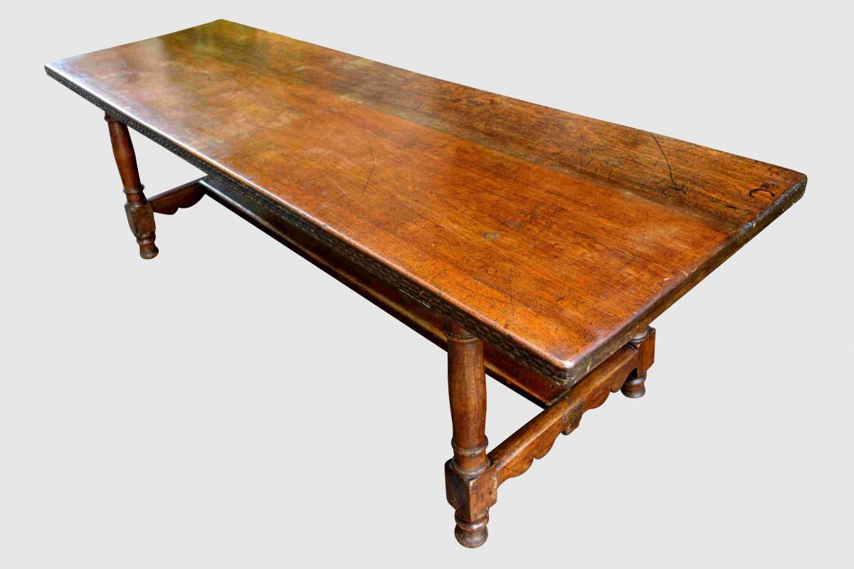 Grande Table De Communauté En Noyer, 250 Cm, XVIIIe-photo-1