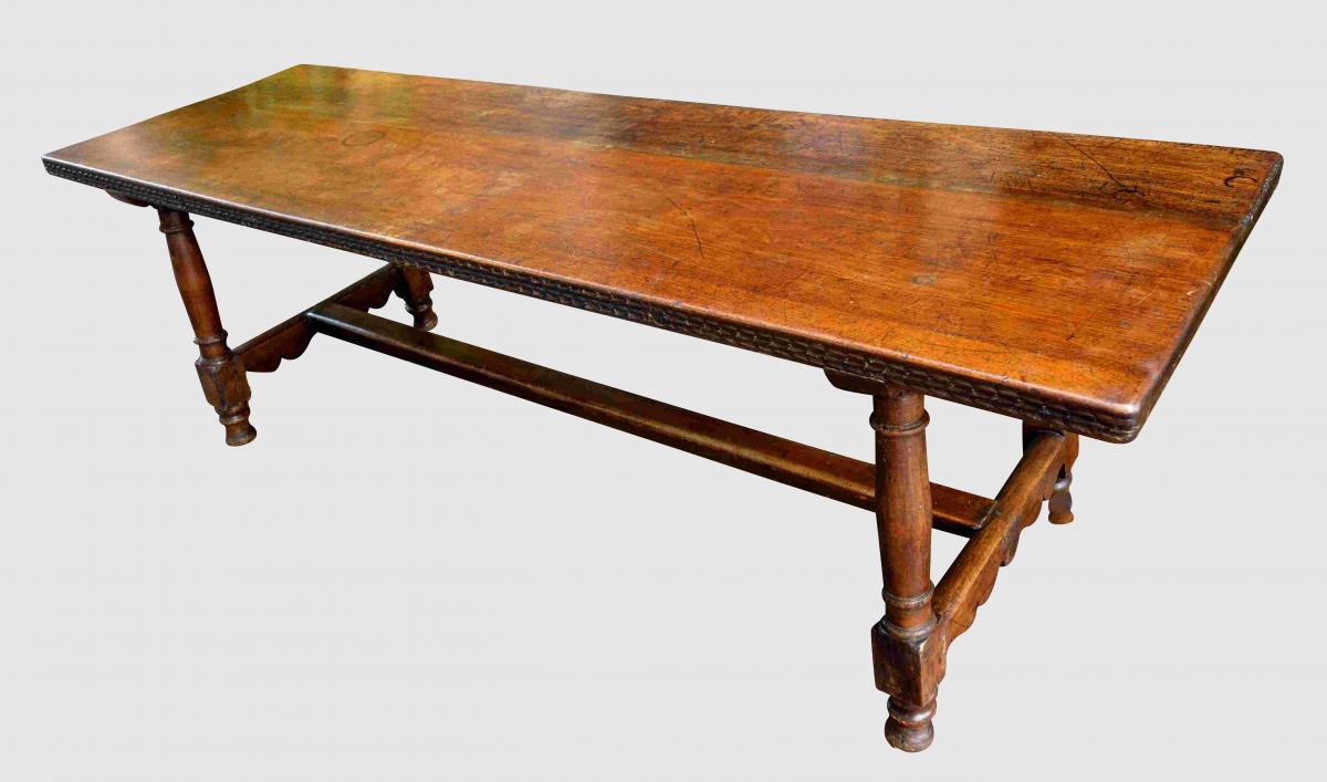 Grande Table De Communauté En Noyer, 250 Cm, XVIIIe-photo-2