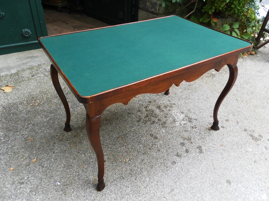 Table à Jeux En Noyer, Région Lyonnaise, XVIIIe Siècle-photo-3