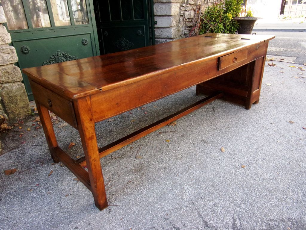 Table De Ferme "huche" De 227 Cm, XVIIIe 