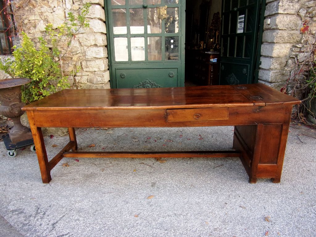 Table De Ferme "huche" De 227 Cm, XVIIIe -photo-2
