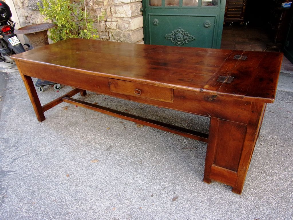 Table De Ferme "huche" De 227 Cm, XVIIIe -photo-2