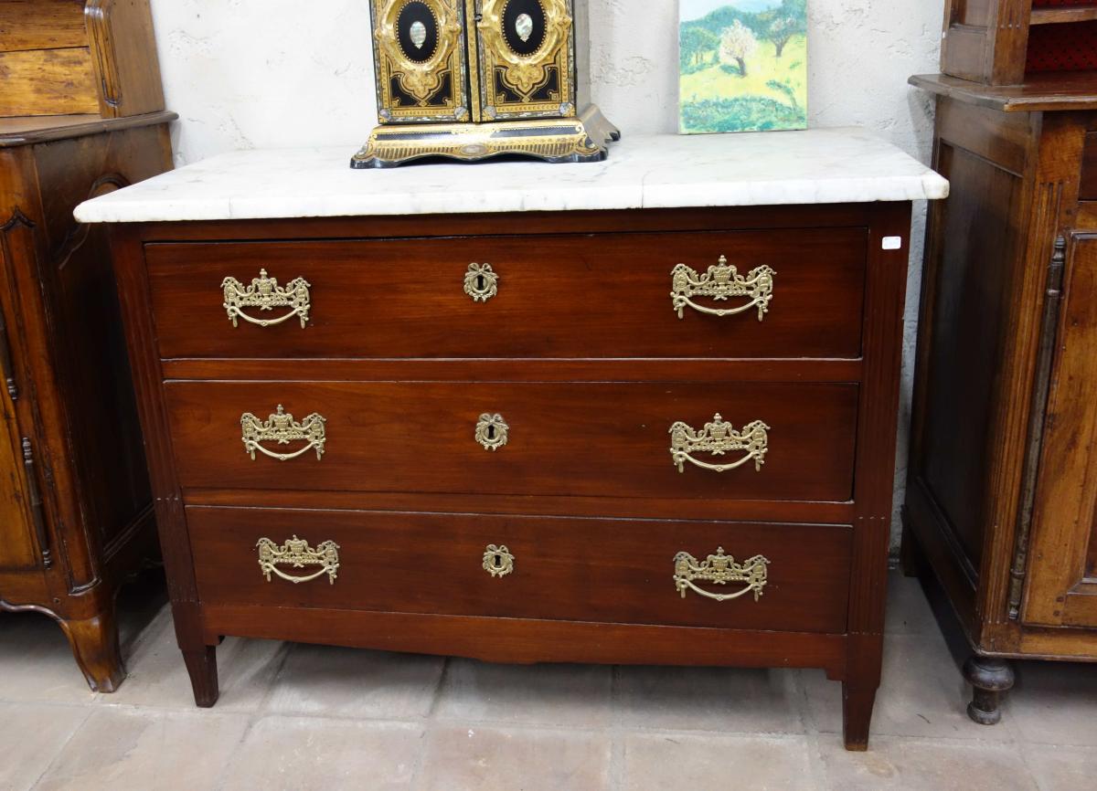 Commode Louis XVI En Acajou, XVIIIe-photo-3