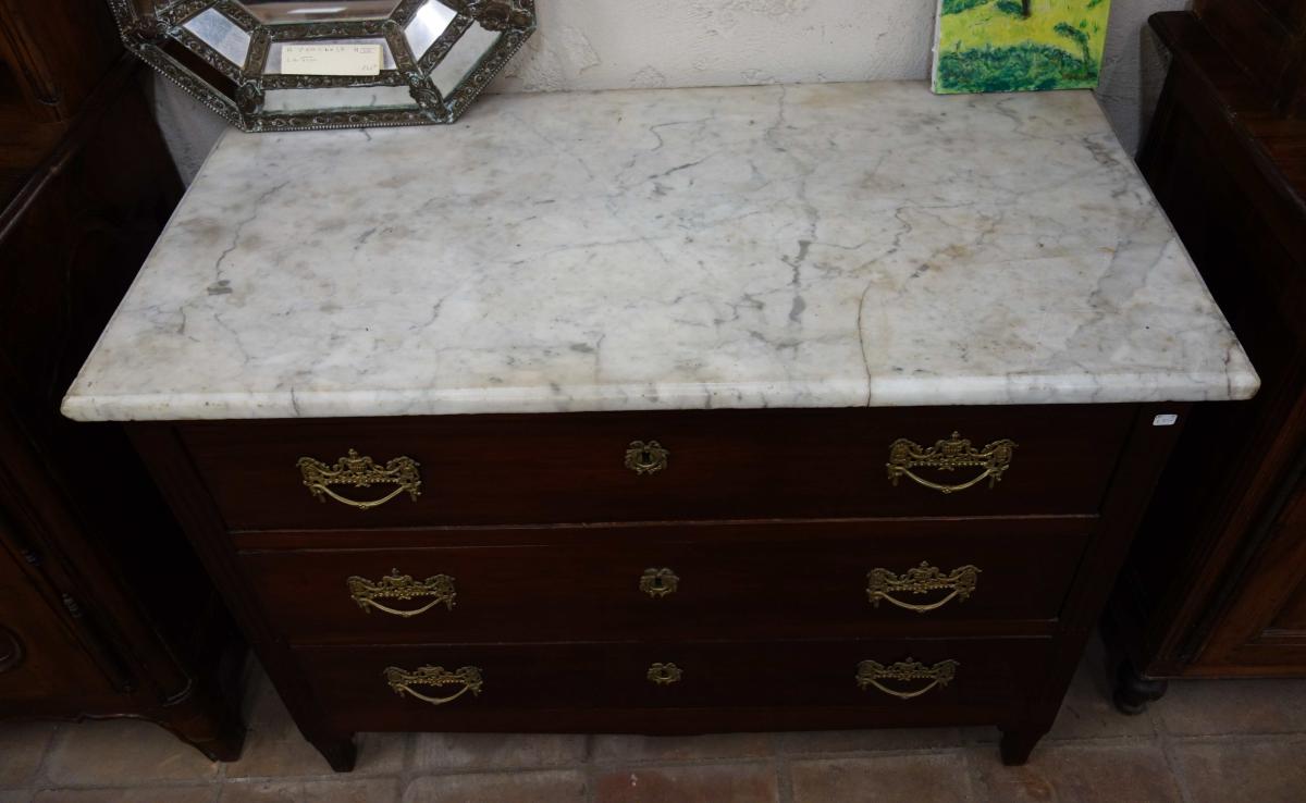 Commode Louis XVI En Acajou, XVIIIe-photo-3