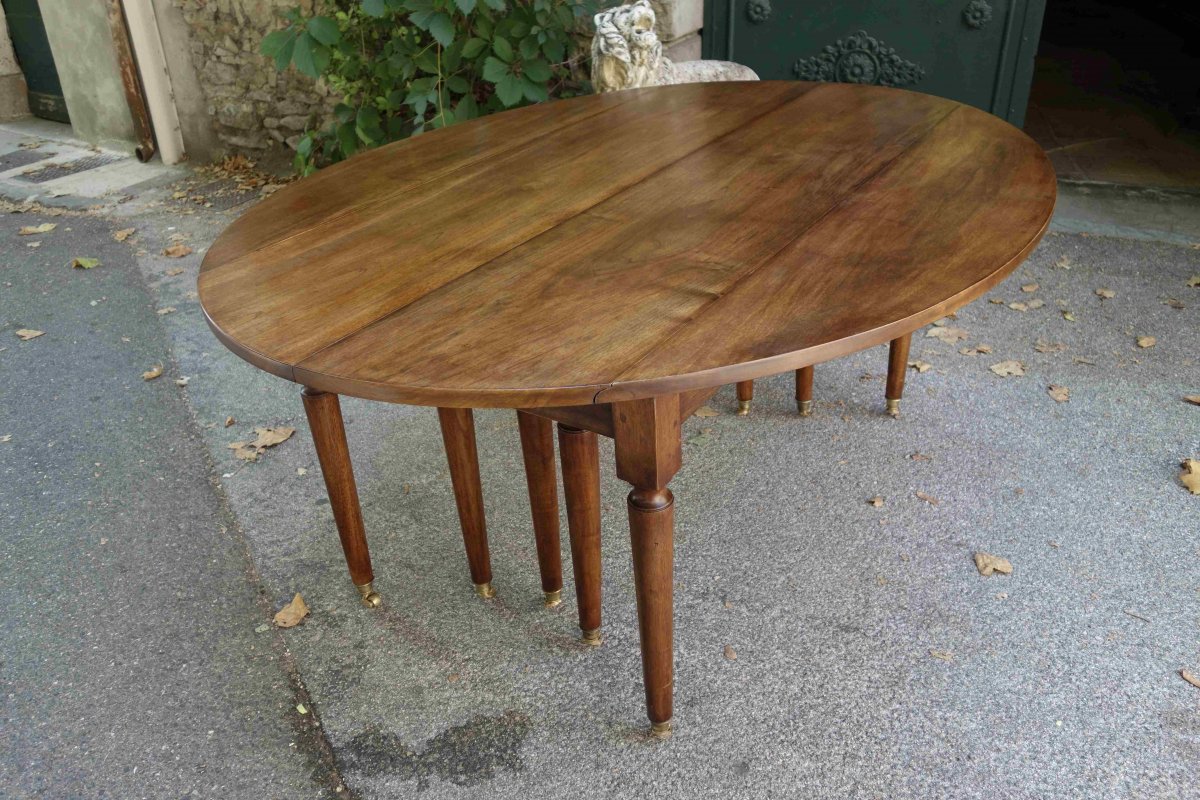 Table De Banquet à 10 Pieds Fuseaux En Noyer, 535 Cm-photo-2