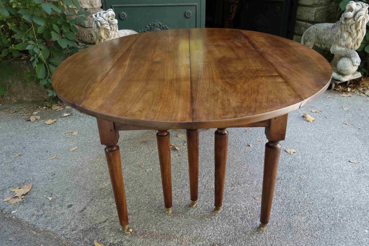 Table De Banquet à 10 Pieds Fuseaux En Noyer, 535 Cm-photo-4