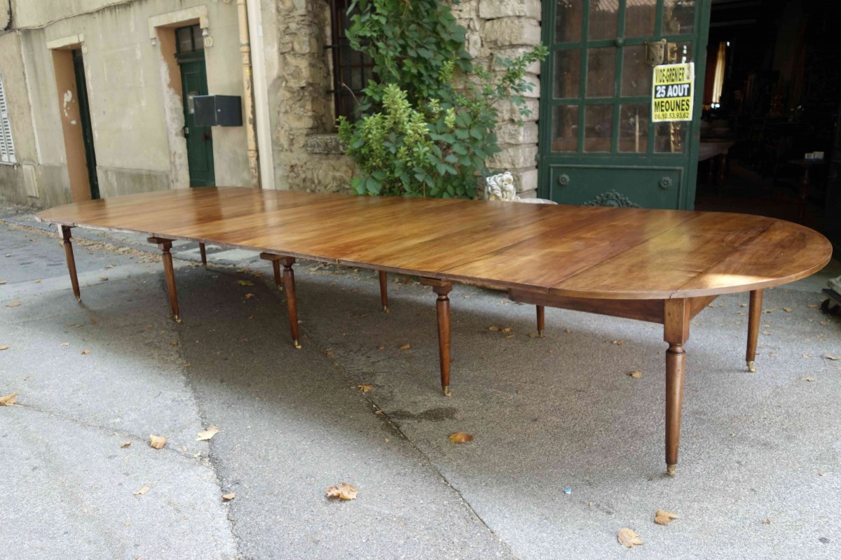 Table De Banquet à 10 Pieds Fuseaux En Noyer, 535 Cm-photo-2