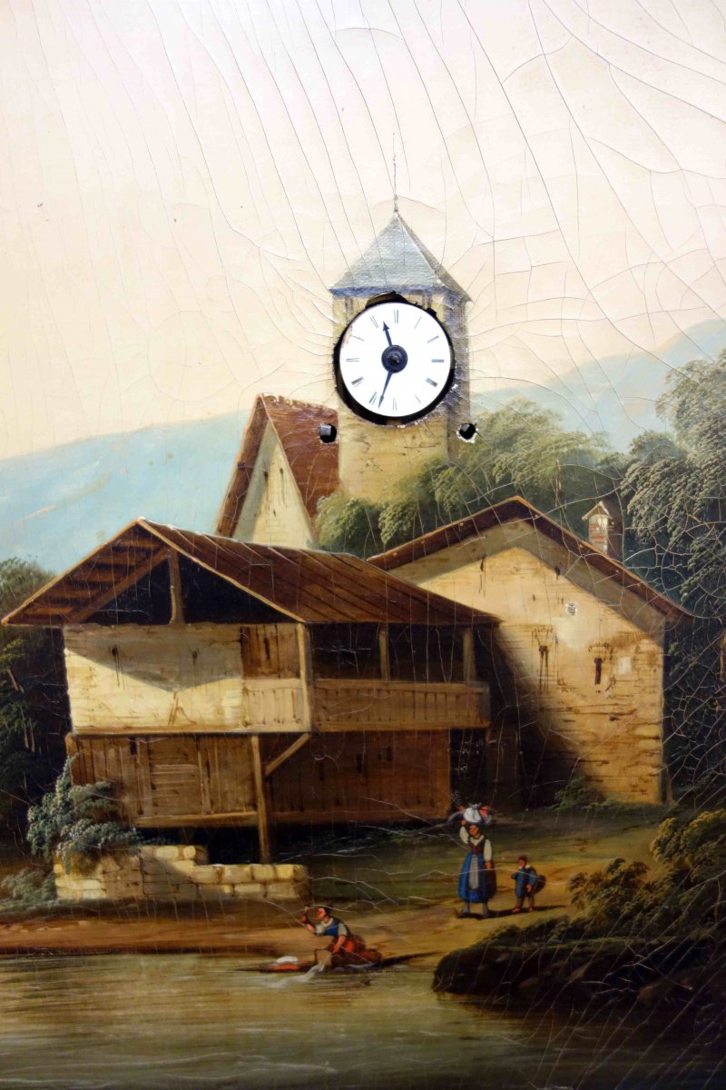 Proantic: Tableau Horloge Ou Tableau Animé