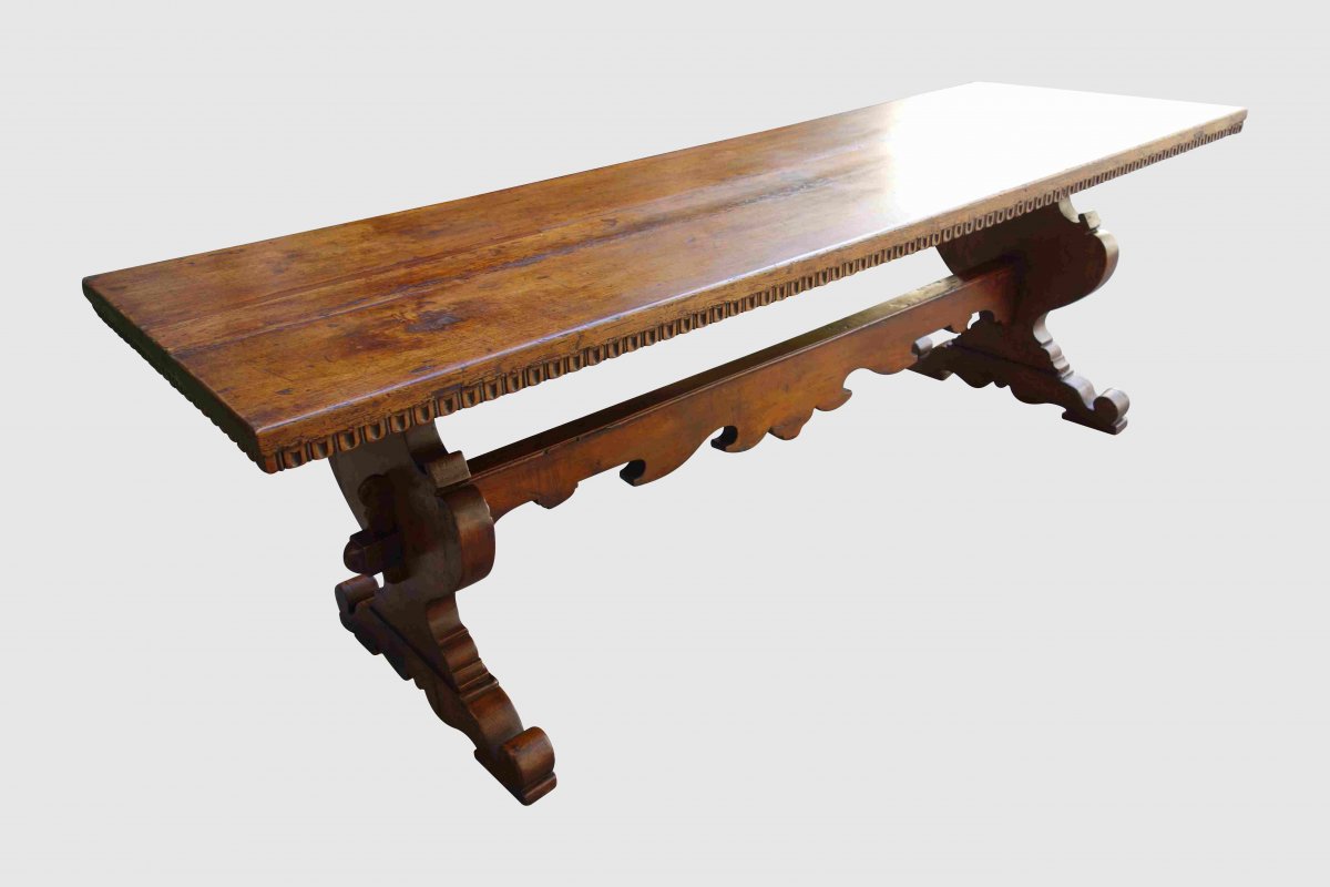 Italian Monastery Table, Late Seventeenth, 264 Cm-photo-4