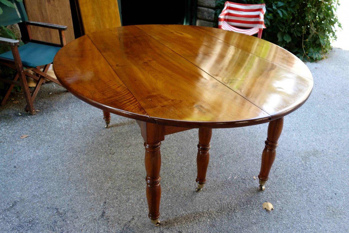 Table à Pieds Jacob En Noyer D’isère, Fin XVIIIe, 405 Cm-photo-3