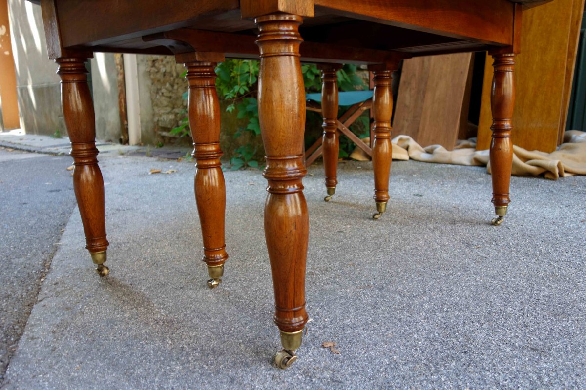 Table à Pieds Jacob En Noyer D’isère, Fin XVIIIe, 405 Cm-photo-1