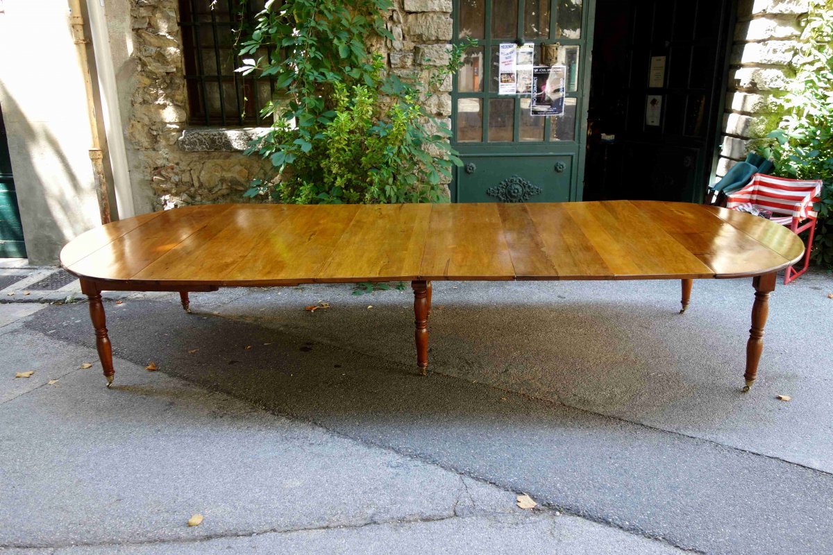 Table à Pieds Jacob En Noyer D’isère, Fin XVIIIe, 405 Cm-photo-3