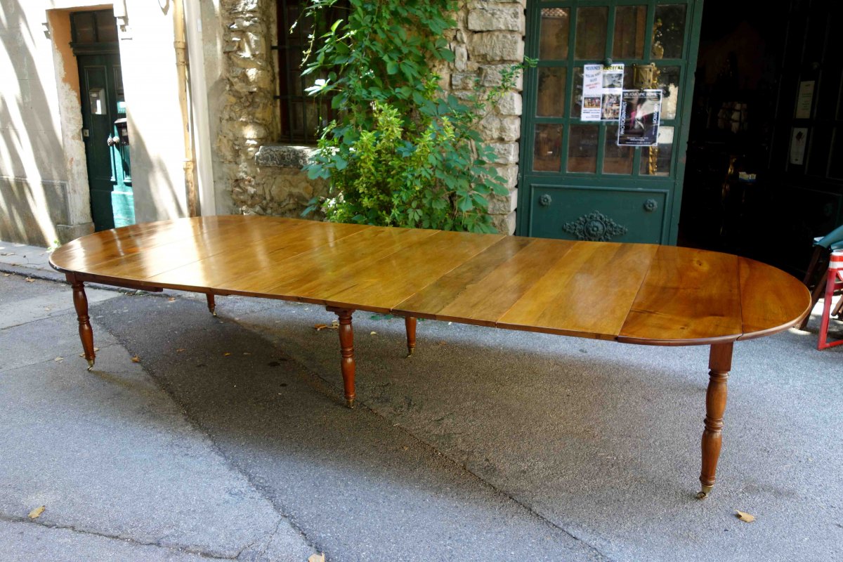 Table à Pieds Jacob En Noyer D’isère, Fin XVIIIe, 405 Cm-photo-5