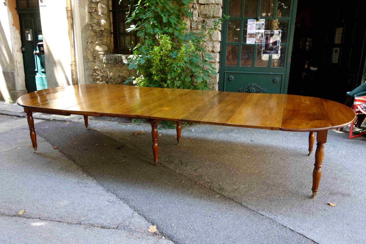Table à Pieds Jacob En Noyer D’isère, Fin XVIIIe, 405 Cm-photo-6