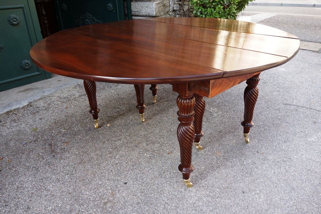 Table De Banquet Restauration / Louis Philippe En Acajou, 440 Cm-photo-1
