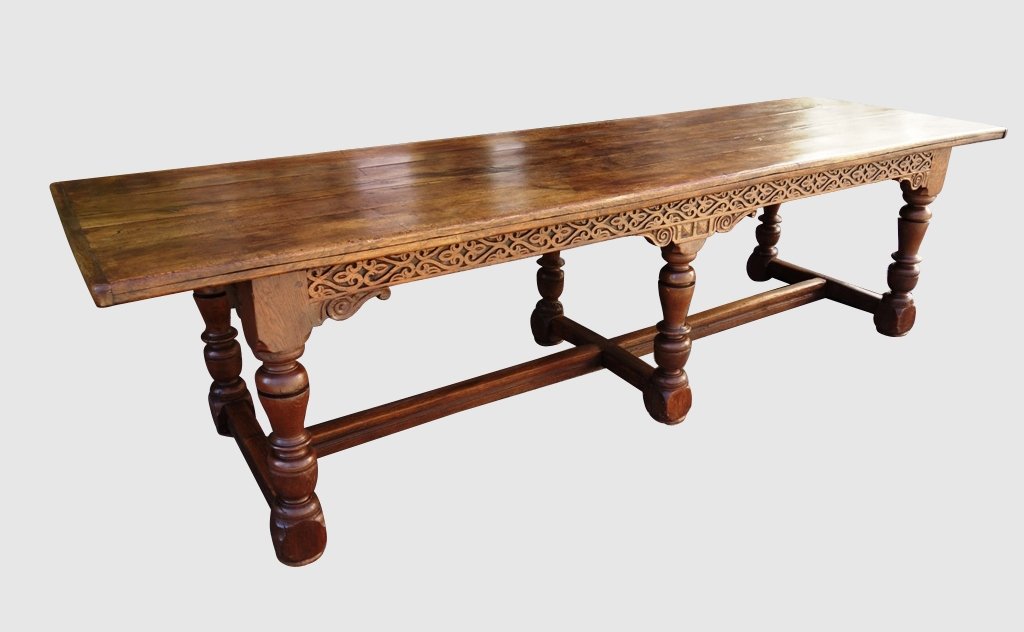 Grande Table De Communauté Ouvragée, 3 Mètres-photo-2