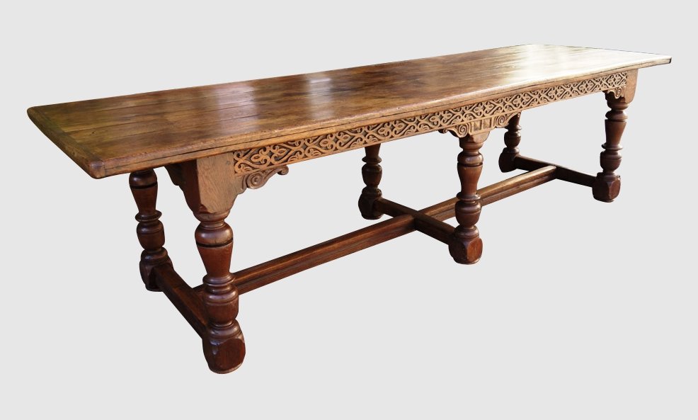 Grande Table De Communauté Ouvragée, 3 Mètres-photo-4