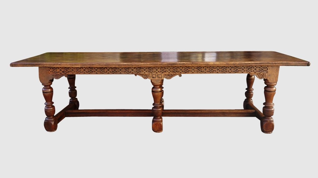Grande Table De Communauté Ouvragée, 3 Mètres