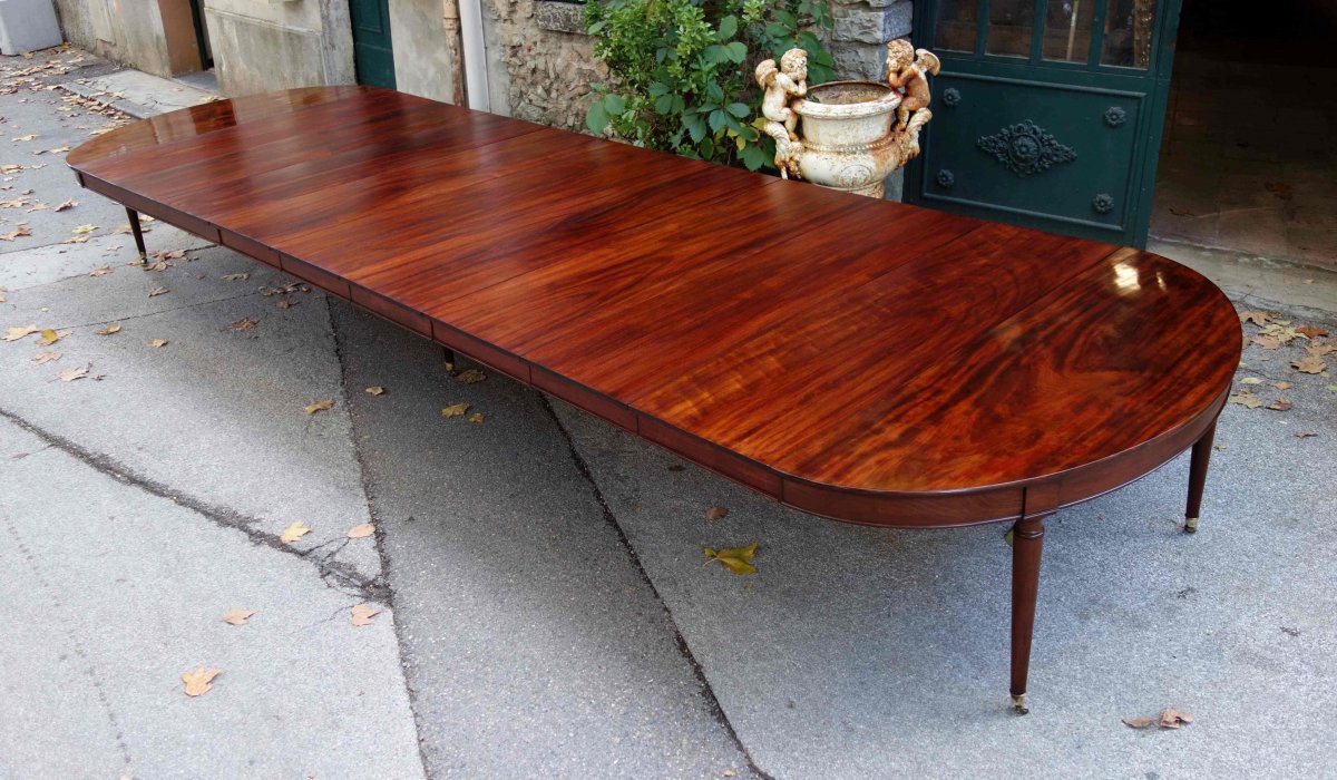 Importante Table De Banquet En Acajou De Cuba, 6 Mètres Environ, Fin XVIIIe-photo-3
