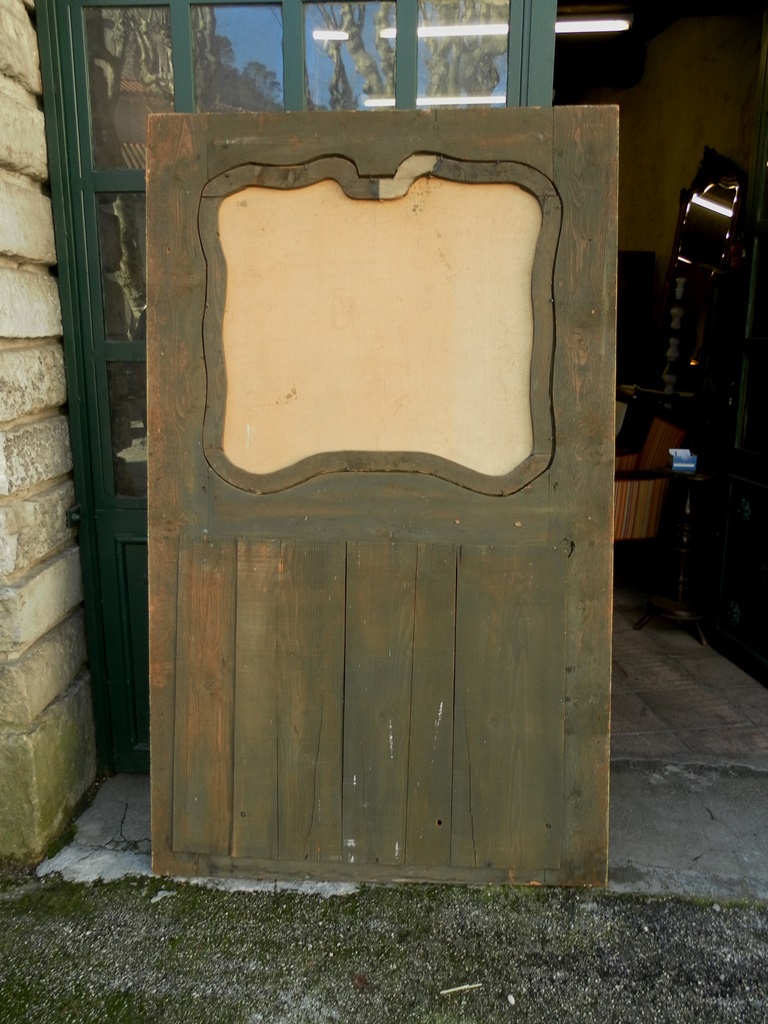 Trumeau Louis XV, XIXe bois doré et huile sur toile-photo-3
