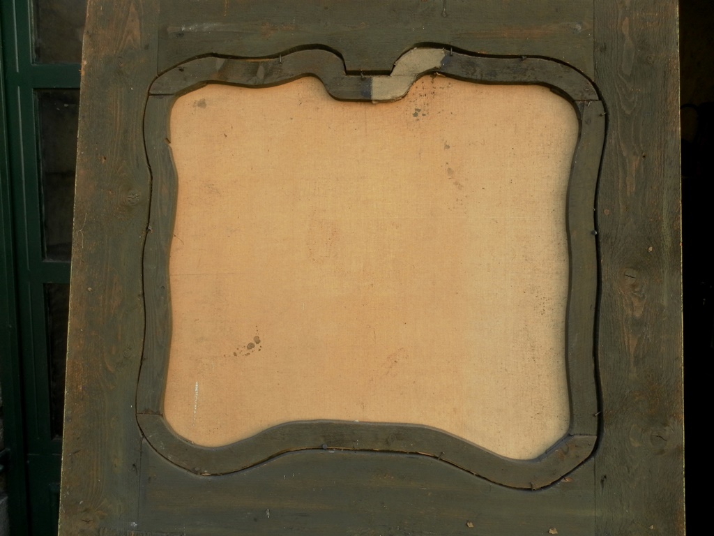 Trumeau Louis XV, XIXe bois doré et huile sur toile-photo-4