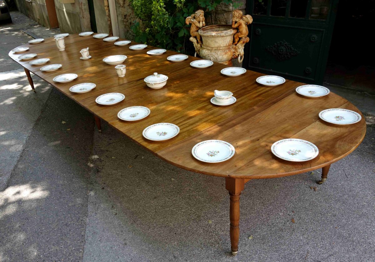 Table De Conférence Louis-philippe En Noyer, 515 Cm