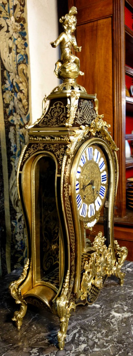 Grand Cartel D’applique Violoné En Marqueterie Boulle, Saint Martin à Paris-photo-3