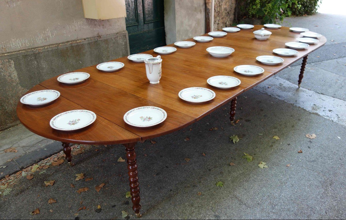 Table Louis-philippe En Noyer, 370 Cm