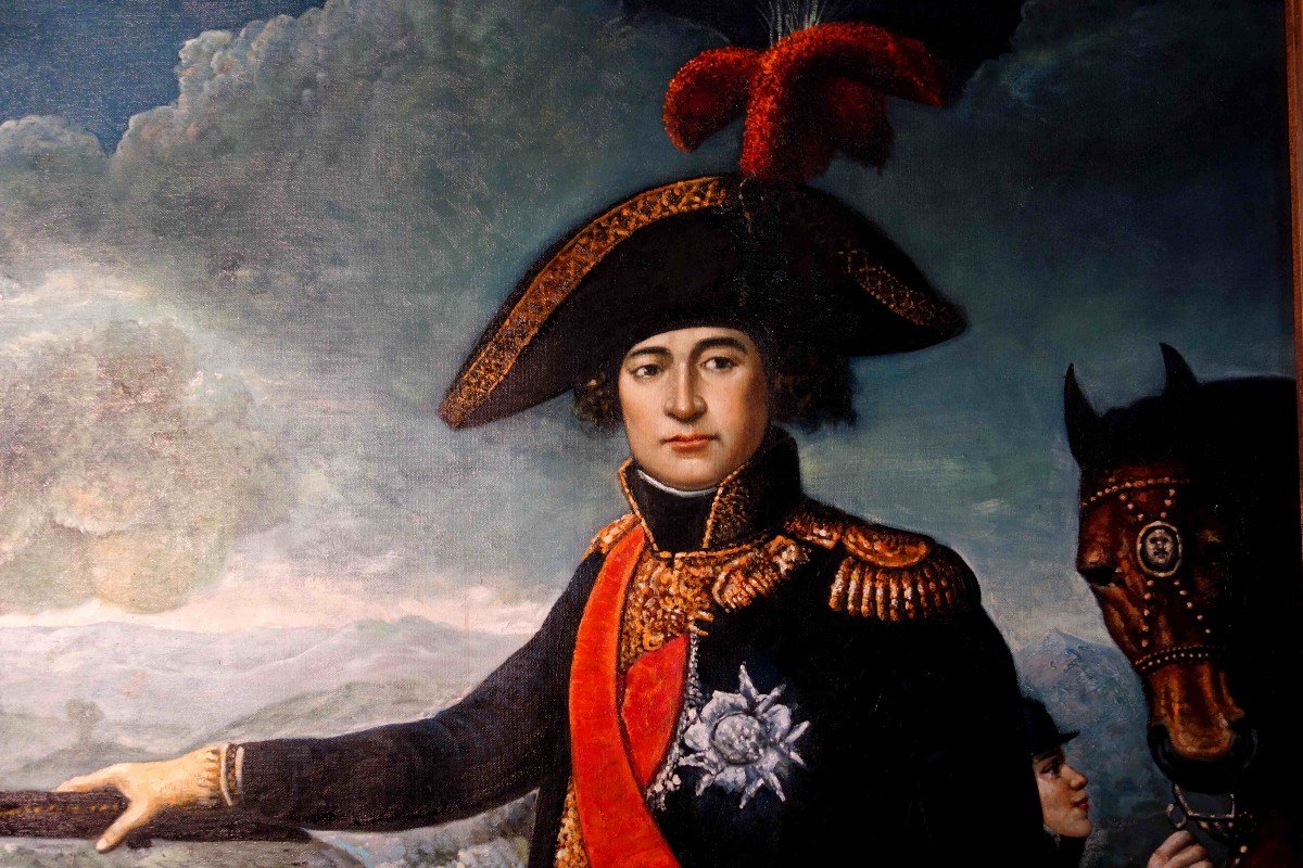 Grand Portrait En Pied Du Maréchal D’empire Sérurier, 235 Cm-photo-2