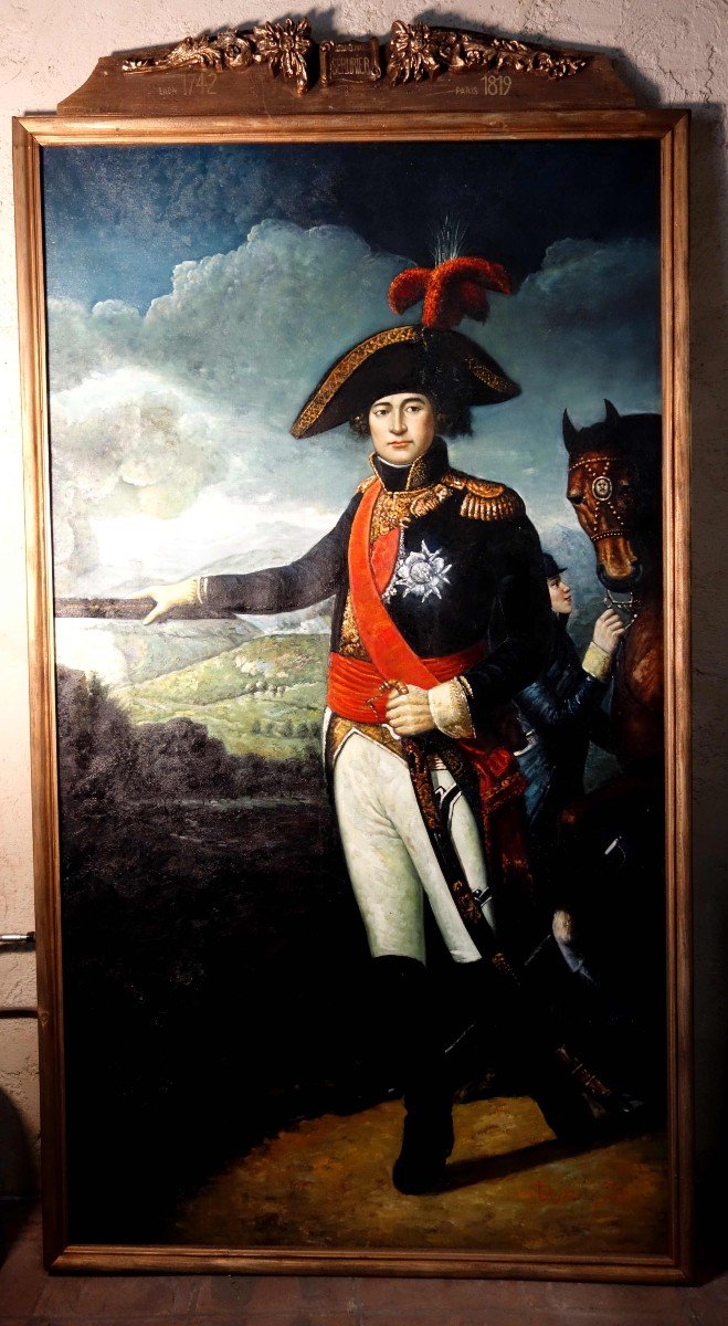 Grand Portrait En Pied Du Maréchal D’empire Sérurier, 235 Cm