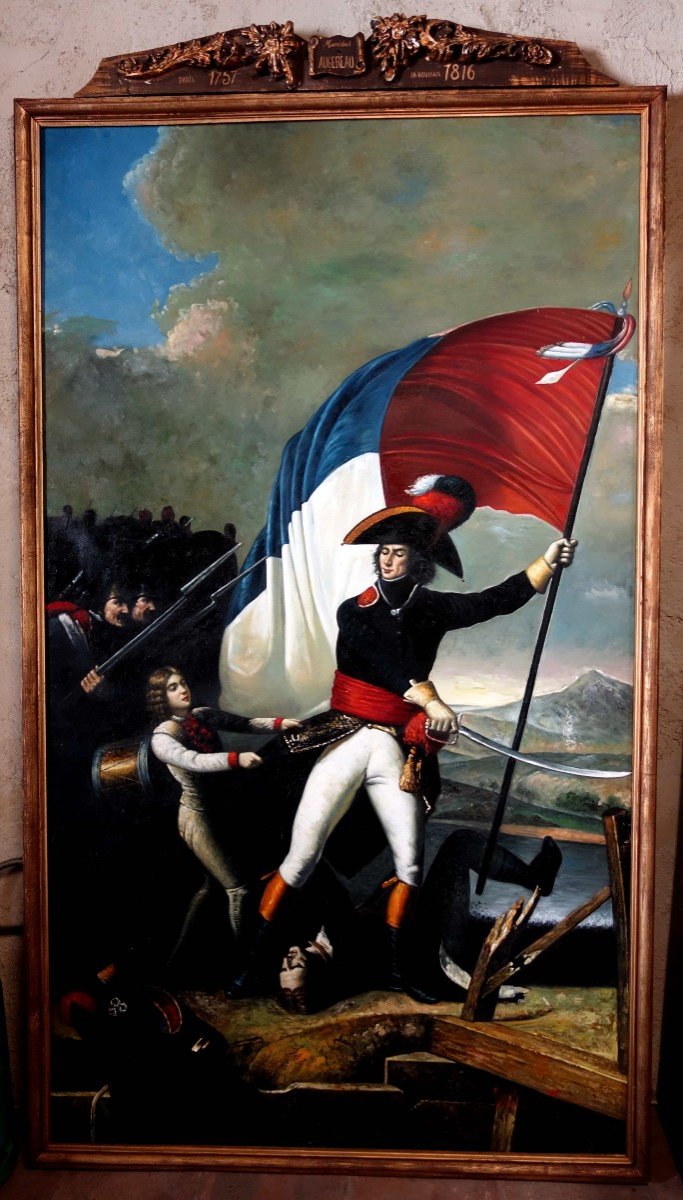 Large Full-length Portrait Of Marshal Of The Empire Augereau, 235 Cm-photo-2
