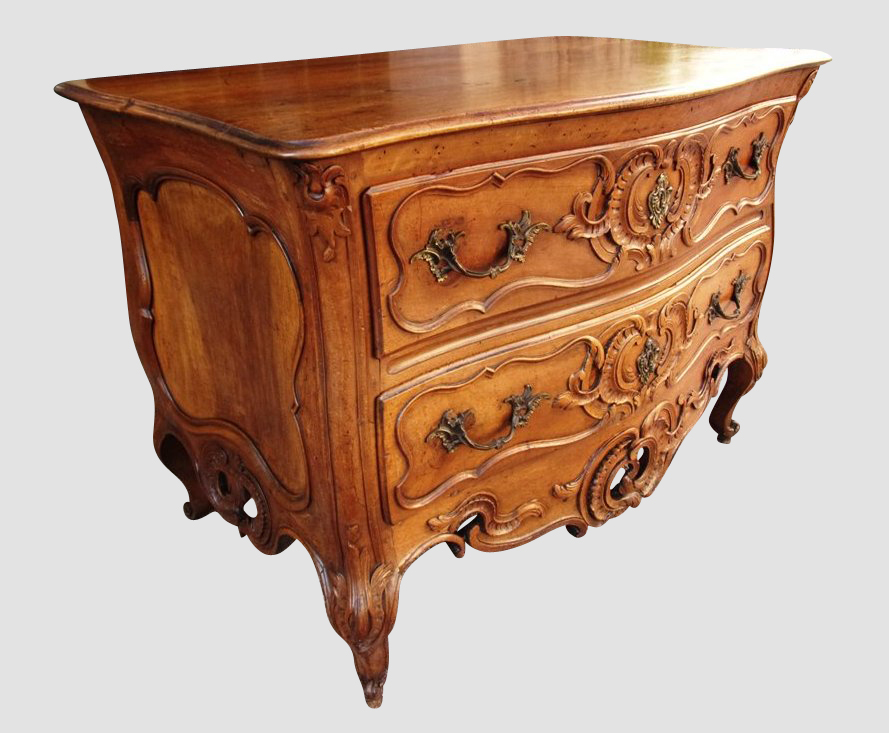 In Walnut Commode Nimoise, Provence, Eighteenth-photo-1