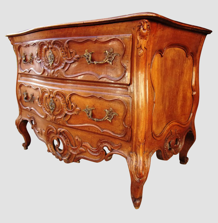 In Walnut Commode Nimoise, Provence, Eighteenth-photo-6