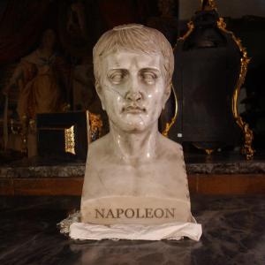 Bust Of Napoleon In Carrara Marble, After Chaudet