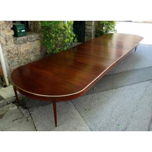 Banquet Table In Solid Mahogany, 6 Meters