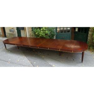 Mahogany Conference Table With A Border, 6 Meters