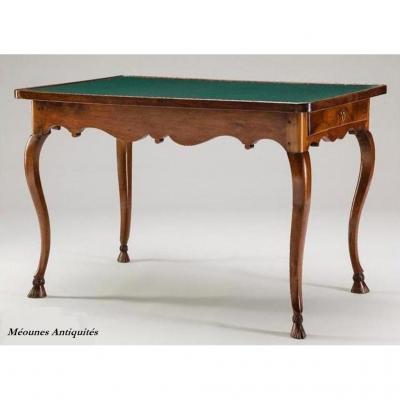 Table à Jeux En Noyer, Région Lyonnaise, XVIIIe Siècle
